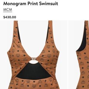MCM Tan and brown swimsuit